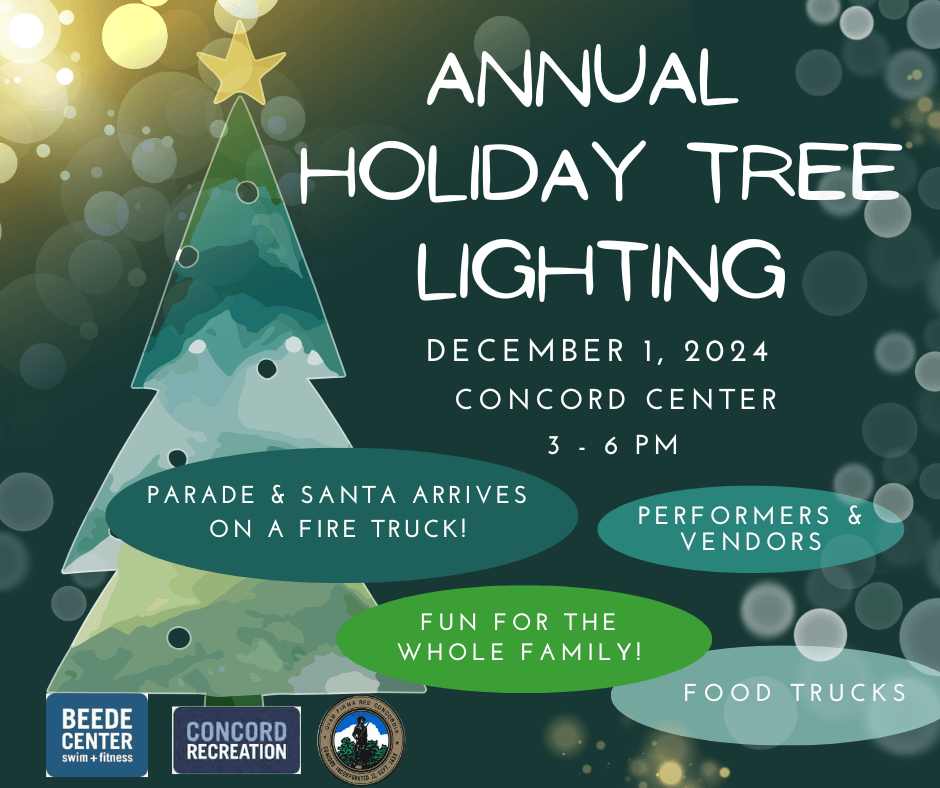 Tree Lighting - Dec. 1, Concord Center 3 PM