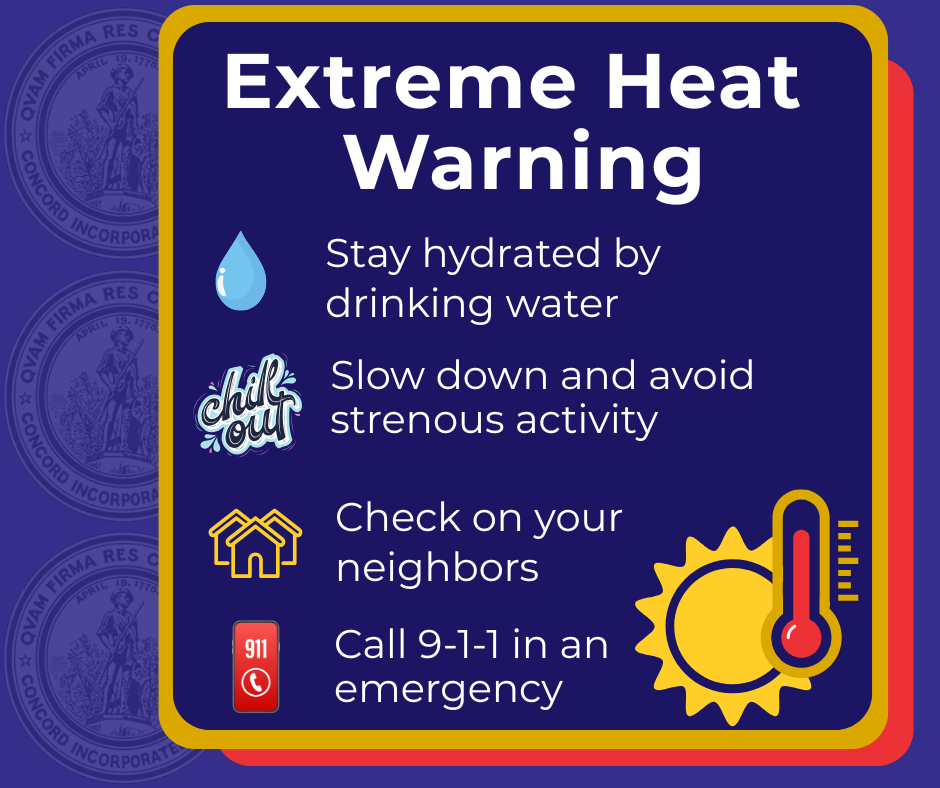 Blue Background Extreme Heat Advisory