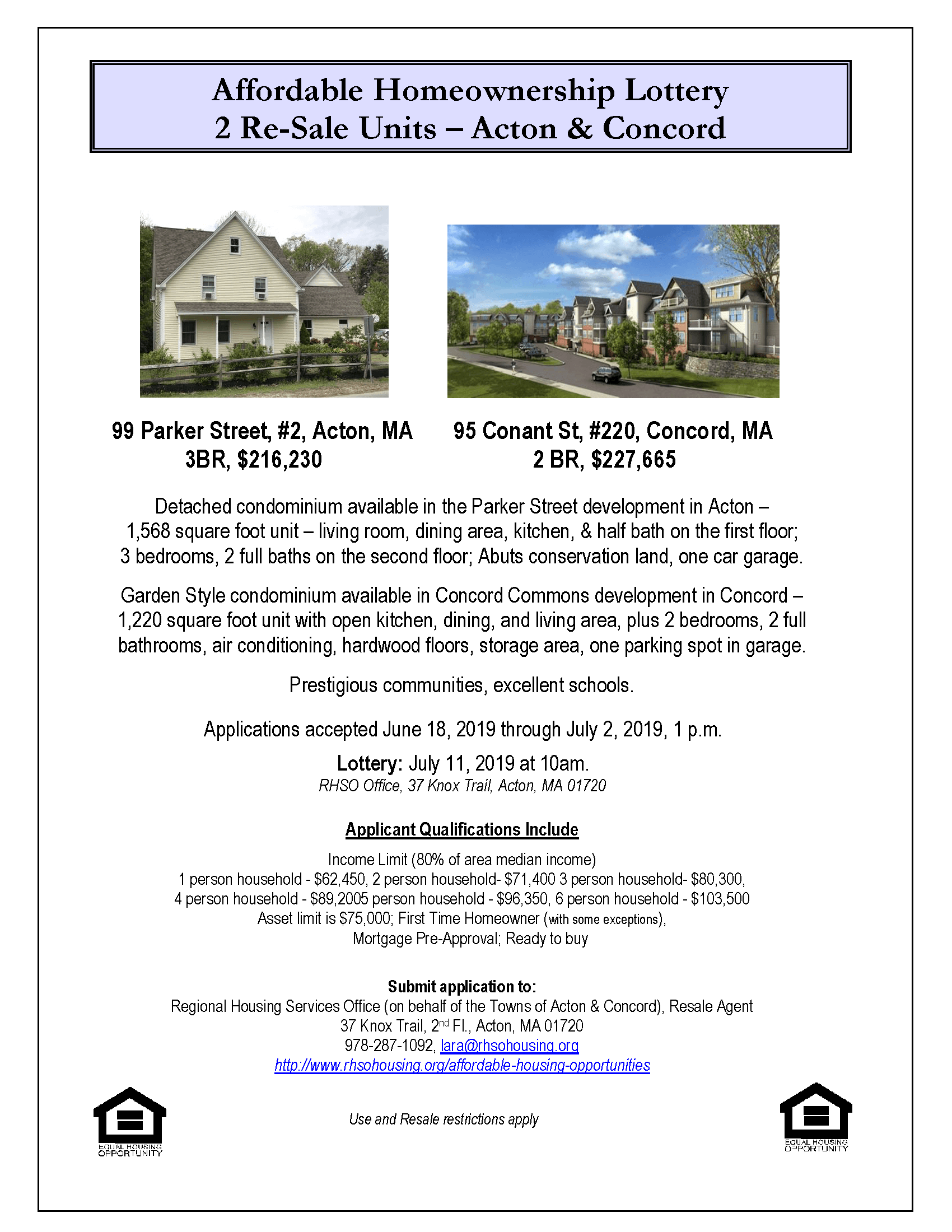 Acton_Concord - combined lottery Housing Flyer