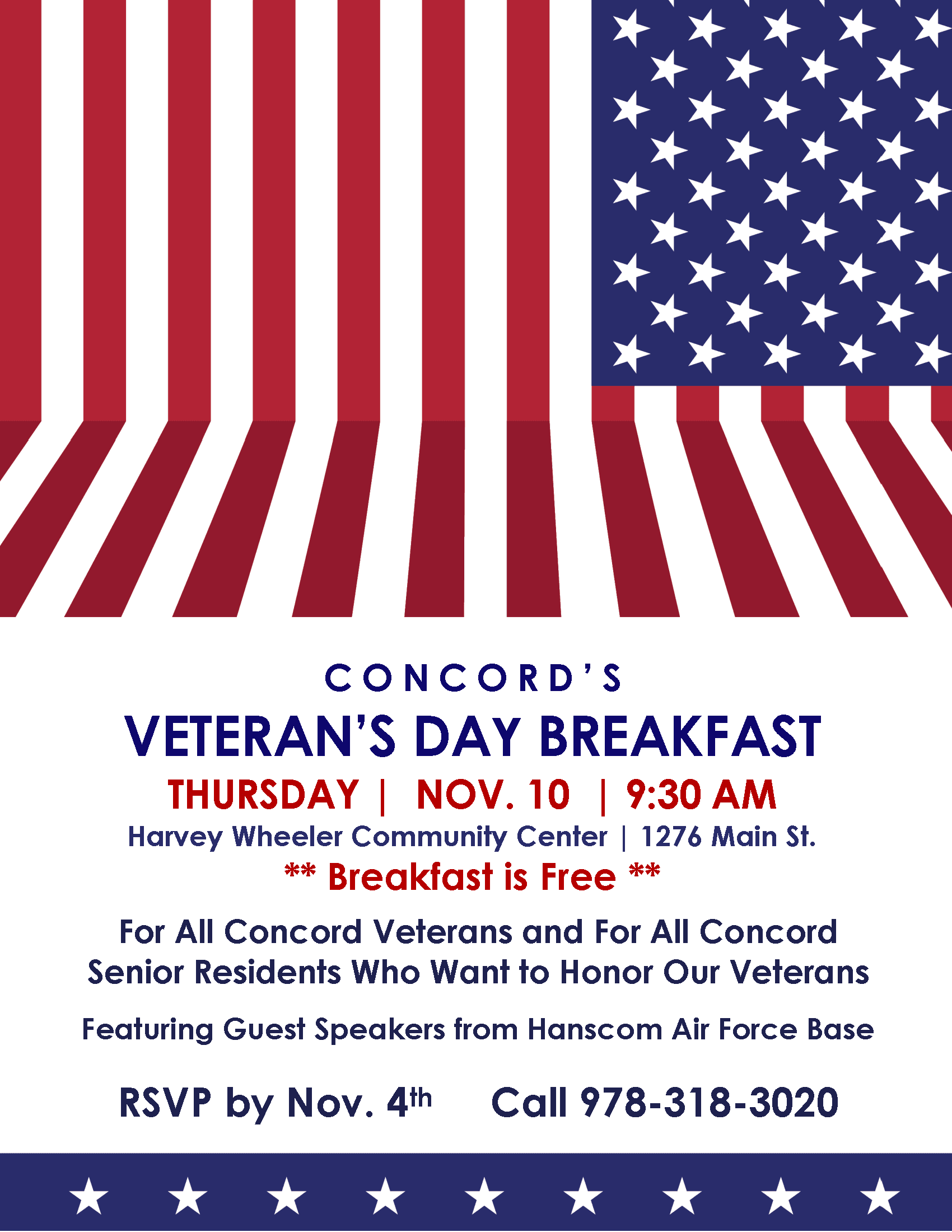 Veterans Day Flyer 2022 rsvp by November 4th