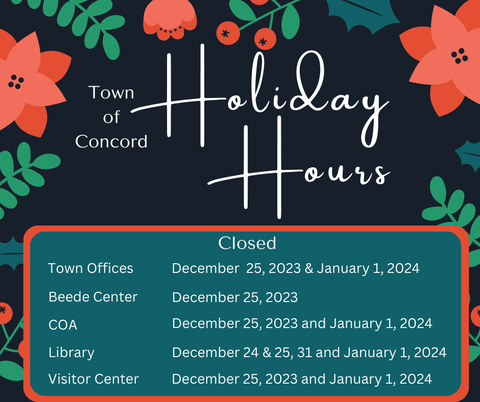 2023 Holiday Hours